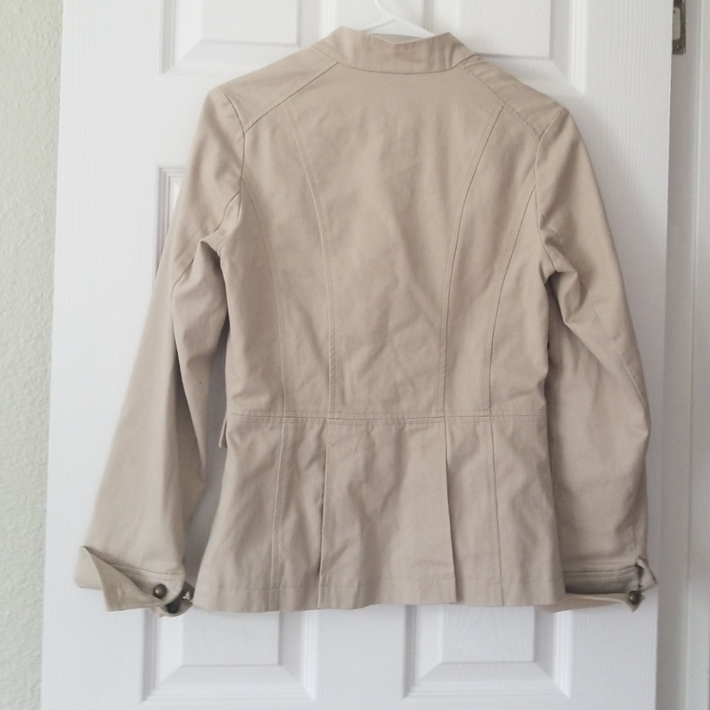 CoffeeShop Cotton Fitted Military Style Jacket - Picture 3 of 8